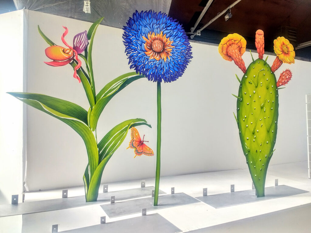 oona culley painting zadok ben david large flowers artist assistand